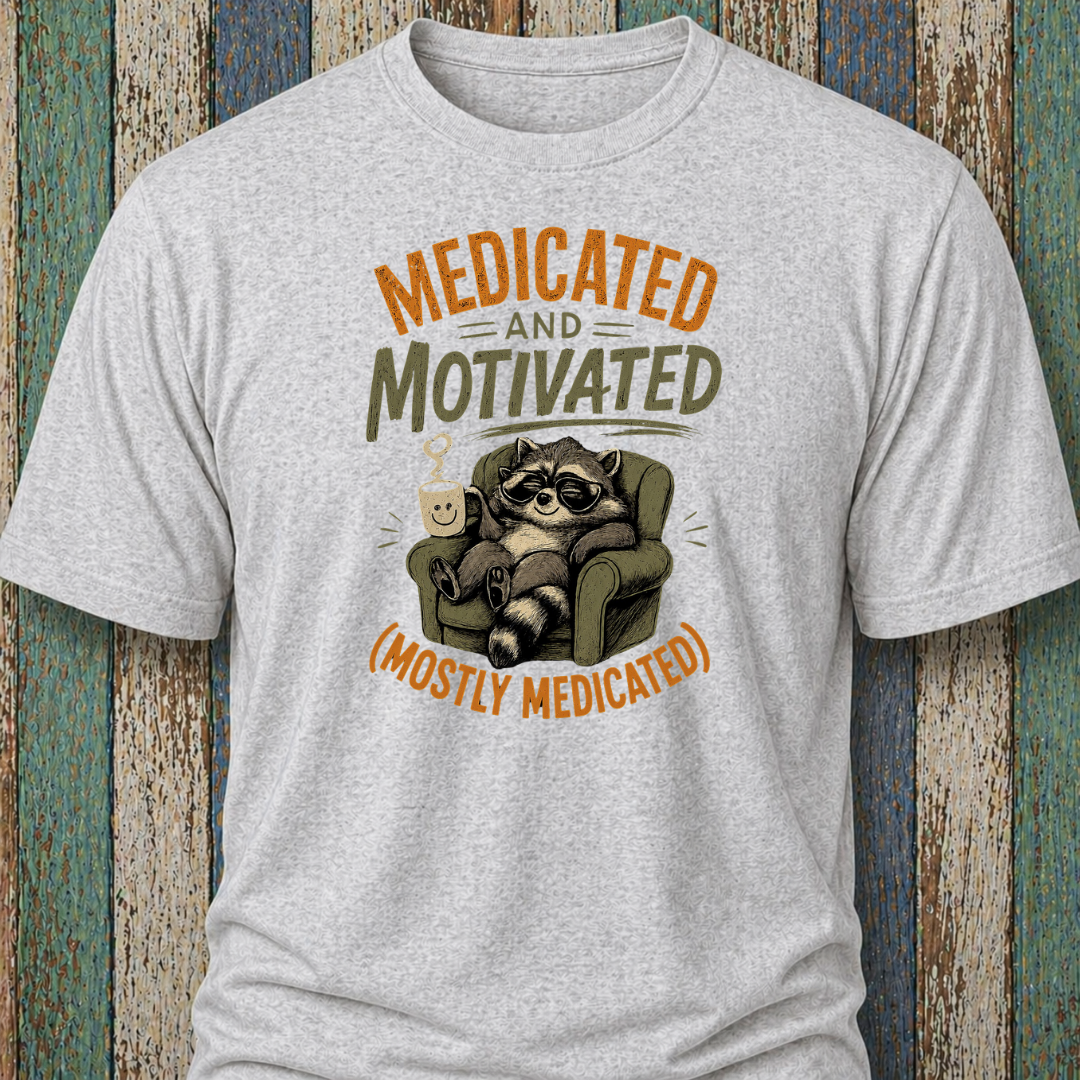 Medicated And Motivated with graphic (Mostly Medicated)
