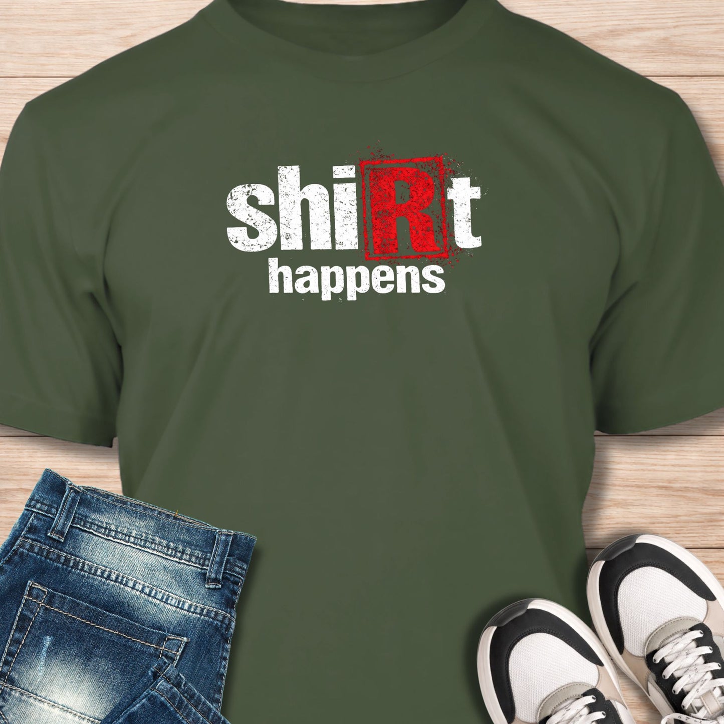 "Shirt Happens" T‑Shirt - Humor Tee