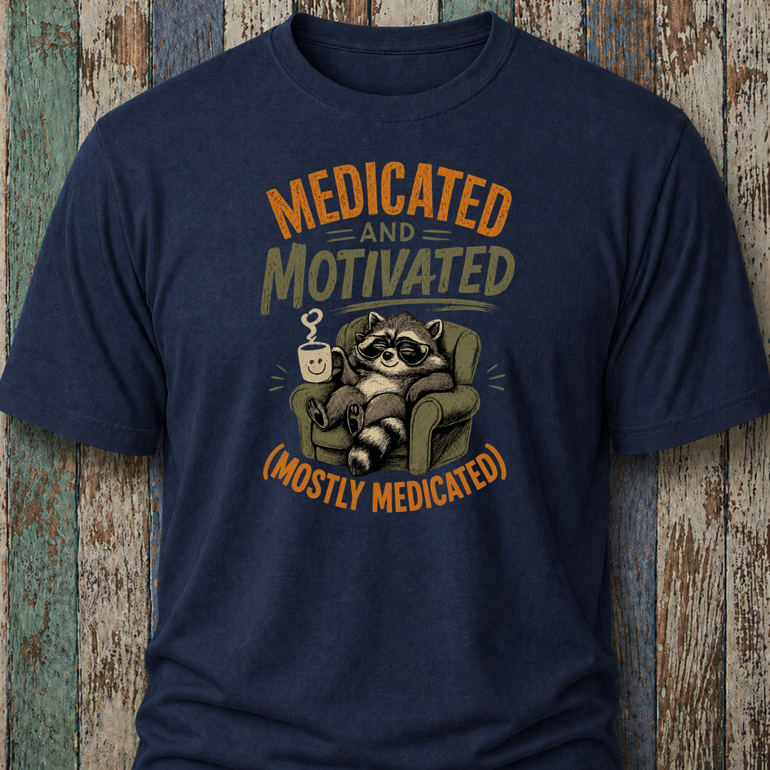 Medicated And Motivated with graphic (Mostly Medicated)