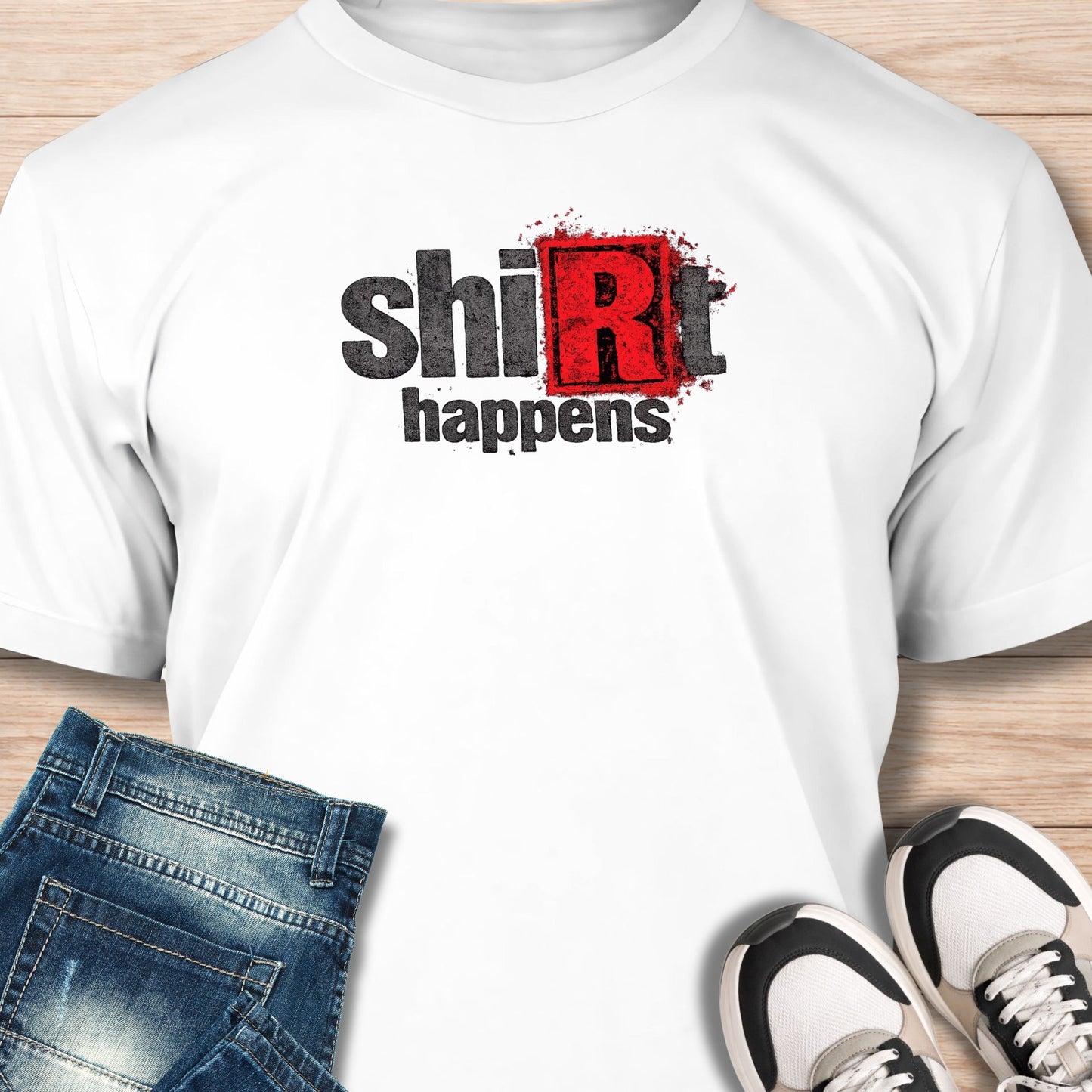 "Shirt Happens" T‑Shirt - Humor Tee